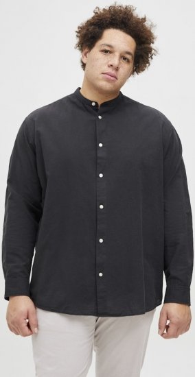 Jack & Jones Breeze Poplin Long Sleeve Shirt Black - Kauluspaidat - Miesten isot kauluspaidat 2XL – 8XL