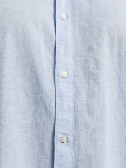 Jack & Jones Breeze Linen Blend Short Sleeve Shirt Chambray Blue - Kauluspaidat - Miesten isot kauluspaidat 2XL – 8XL