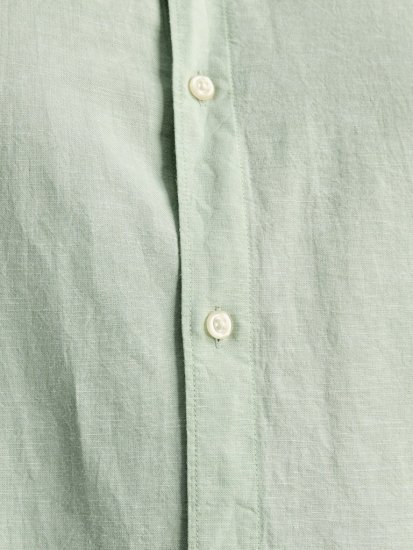 Jack & Jones Breeze Linen Blend Short Sleeve Shirt Iceberg Green - Kauluspaidat - Miesten isot kauluspaidat 2XL – 8XL