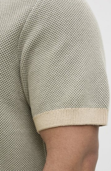 Jack & Jones Ceaston Knit Short Sleeve Sweater Vetiver - Hupparit ja collegepaidat - Miesten hupparit ja collegepaidat isot koot