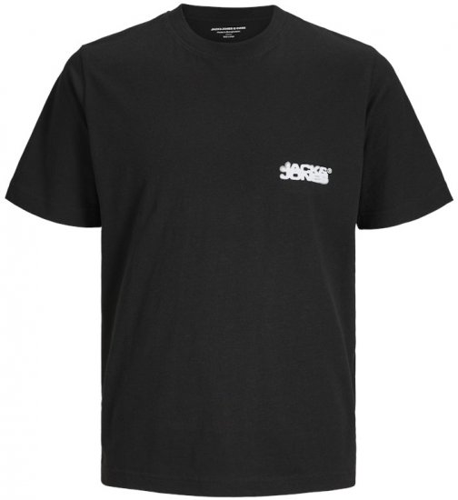 Jack & Jones Sago Branded Crew Neck T-Shirt Black - T-paidat - Isot T-paidat 2XL – 14XL