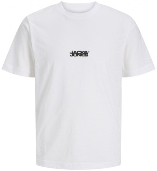Jack & Jones Sago Branded Crew Neck T-Shirt Bright White - T-paidat - Isot T-paidat 2XL – 14XL
