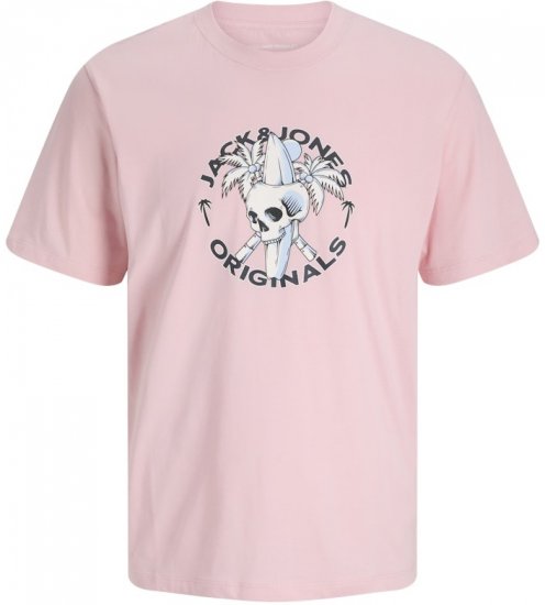 Jack & Jones Skull Coast Crew Neck T-Shirt Tickled Pink - T-paidat - Isot T-paidat 2XL – 14XL