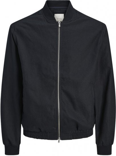 Jack & Jones Leister LinenMix Bomber Jacket Dark Navy - Takit - Miesten Takit, isot koot – 2XL – 12XL