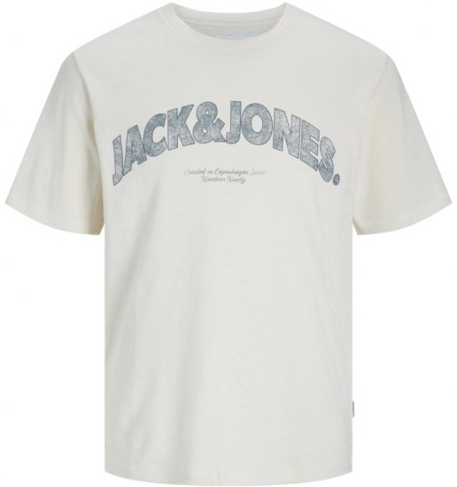 Jack & Jones Almeria Bold Branding T-Shirt Antique White - T-paidat - Isot T-paidat 2XL – 14XL