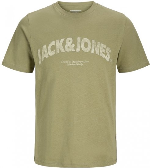 Jack & Jones Almeria Bold Branding T-Shirt Khaki Green - T-paidat - Isot T-paidat 2XL – 14XL