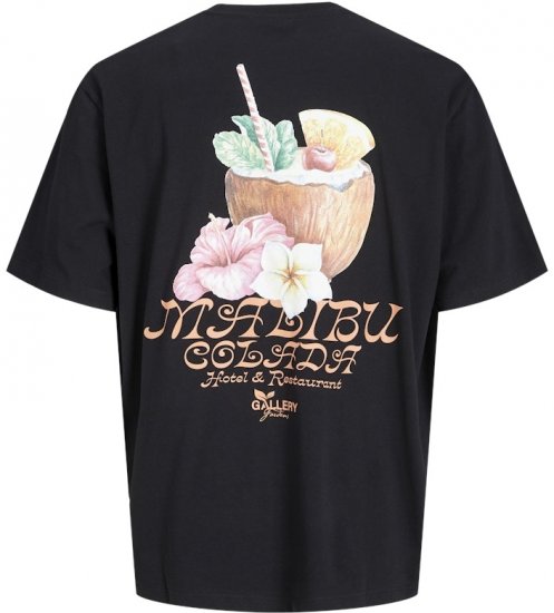 Jack & Jones Botaniq Crew Neck T-Shirt Black - T-paidat - Isot T-paidat 2XL – 14XL