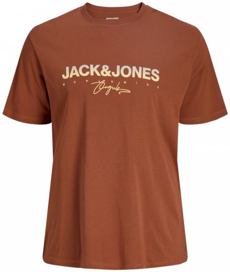 Jack & Jones Canggu Crew Neck T-Shirt Brown - T-paidat - Isot T-paidat 2XL – 14XL
