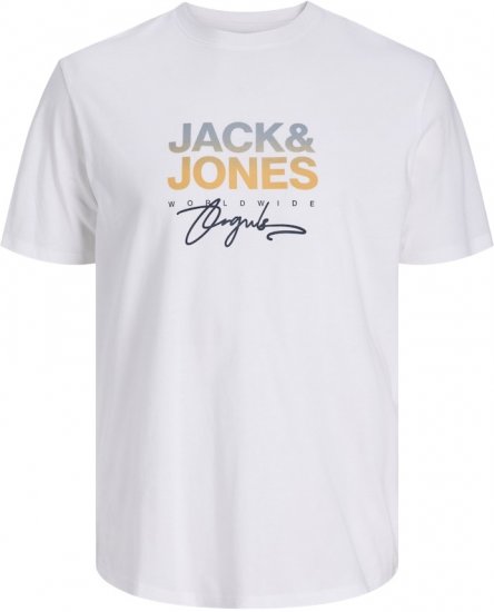 Jack & Jones Canggu Original Crew Neck T-Shirt Bright White - T-paidat - Isot T-paidat 2XL – 14XL