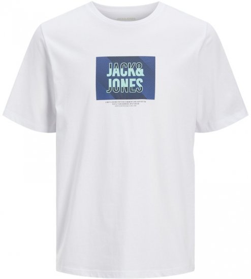 Jack & Jones Hudson Crew Neck T-Shirt White - T-paidat - Isot T-paidat 2XL – 14XL