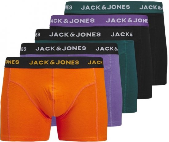 Jack & Jones Ben Solid Trunks 5-Pack Black - Alusvaatteet & uimavaatteet - Miesten Isot alusvaatteet 