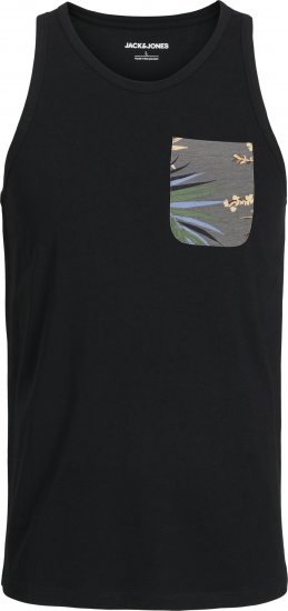 Jack & Jones Hawaii Printed Pocket Tanktop Black - T-paidat - Isot T-paidat 2XL – 14XL