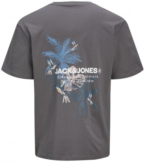 Jack & Jones Hawaii Crew Neck T-Shirt Grey - T-paidat - Isot T-paidat 2XL – 14XL