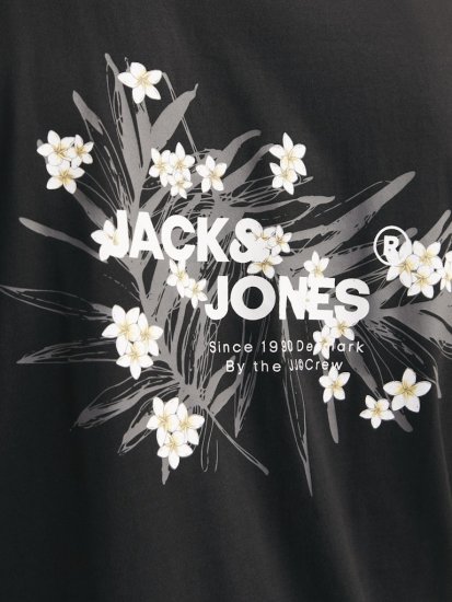 Jack & Jones Hawaii Crew Neck T-Shirt Black - T-paidat - Isot T-paidat 2XL – 14XL