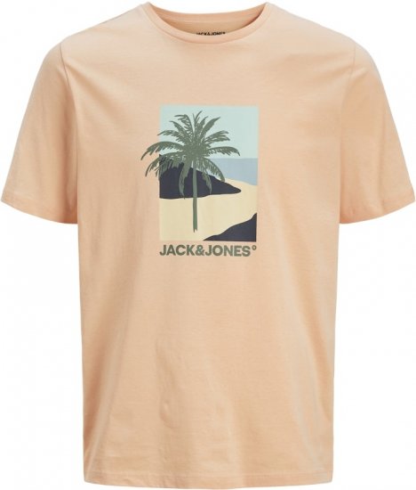 Jack & Jones Barbados Graphic Tee Light Pink - T-paidat - Isot T-paidat 2XL – 14XL