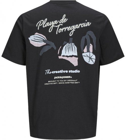 Jack & Jones Almeria Back Print T-Shirt Black - T-paidat - Isot T-paidat 2XL – 14XL