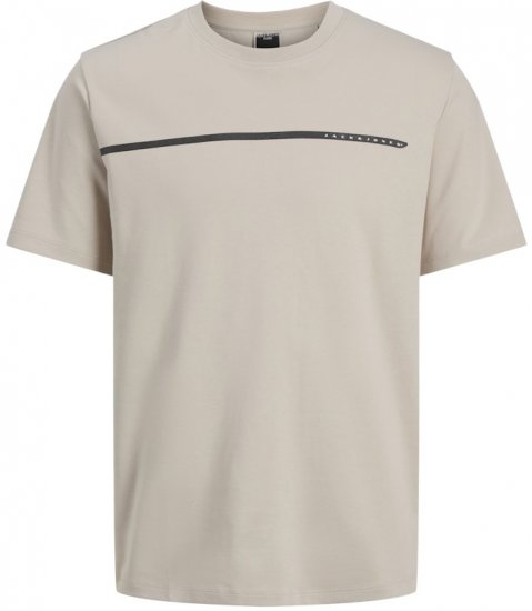 Jack & Jones Fusion Black Line Crew Neck T-Shirt Beige - T-paidat - Isot T-paidat 2XL – 14XL