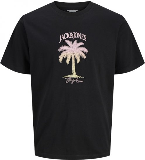 Jack & Jones Almeria Crew Neck T-Shirt Black - T-paidat - Isot T-paidat 2XL – 14XL