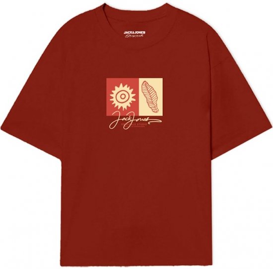 Jack & Jones Canggu Crew Neck T-Shirt Arabian Spice - T-paidat - Isot T-paidat 2XL – 14XL