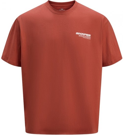 Jack & Jones Fold Crew Neck T-Shirt Red - T-paidat - Isot T-paidat 2XL – 14XL