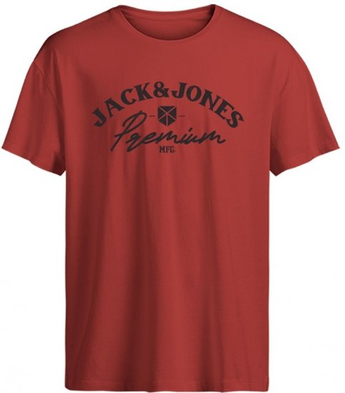 Jack & Jones Blurobar Crew Neck T-Shirt Red - T-paidat - Isot T-paidat 2XL – 14XL