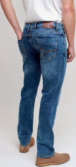 Kam Jeans Jacob Knitted Denim Reg Fit Jeans Light Wash Blue - Farkut ja housut - Miesten isot farkut ja isot housut W40-W70