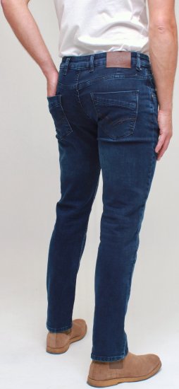 Kam Jeans Jacob Knitted Denim Reg Fit Jeans Mid Wash Blue - Farkut ja housut - Miesten isot farkut ja isot housut W40-W70