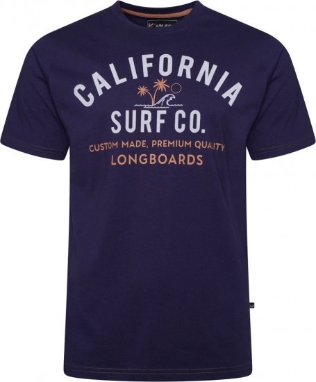 Kam Jeans 5766 California Surf Co T-Shirt Navy Academy - T-paidat - Isot T-paidat 2XL – 14XL