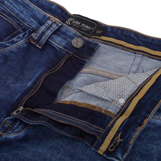 Kam Jeans Pepe Knitted Denim Shorts Random Mid Wash Blue - Shortsit - Shortsit, isot koot – W40-W60