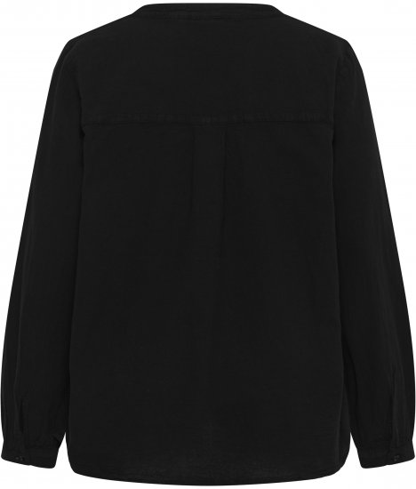 Kaffe Curve Nana Pitkähihainen paita Musta - Naisten puserot ja tunikat isot koot - 