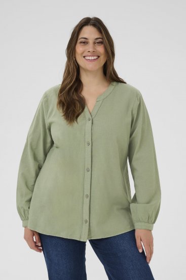 Kaffe Curve Nana Pitkähihainen paita Vihreä - Puserot & tunikat - 