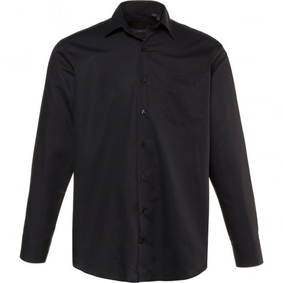 JP1880 Shirt Business Modern Fit Long Sleeve Non-Iron Black TALL - MIESTEN VAATTEET MT-6XLT - Pitkien miesten vaatteet