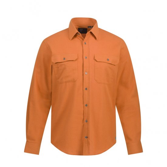 JP1880 Shirt Flannel Long Sleeve Orange TALL - MIESTEN VAATTEET MT-6XLT - Pitkien miesten vaatteet