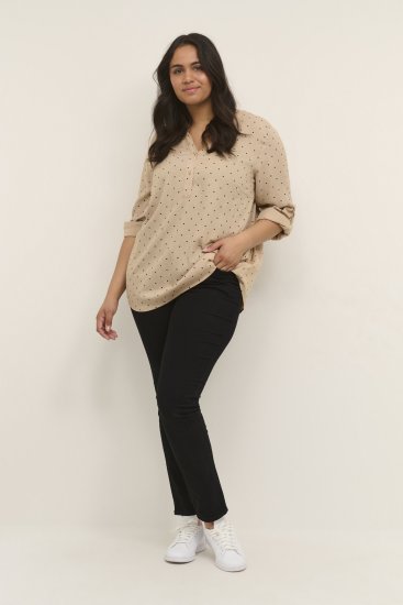 Kaffe Curve Joy Pusero Beige / Mustat Pilkut - Puserot & tunikat - 