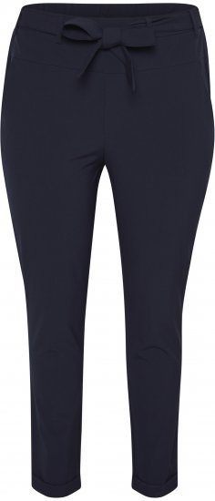 Kaffe Curve Jia Housut Vyöllä Tummansininen - Naisten farkut ja housut isot koot - 