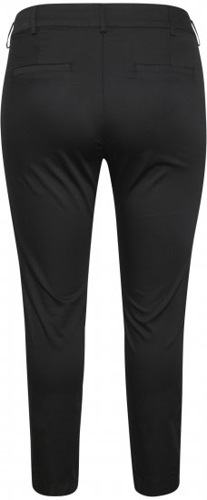 Kaffe Curve Leana Chino 7/8-Housut Musta - Naisten farkut ja housut isot koot - 