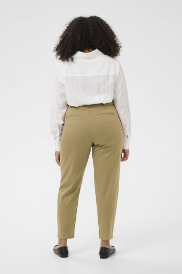 Kaffe Curve Leana Chino 7/8-Housut Lämmin beige - Naisten farkut ja housut isot koot - 