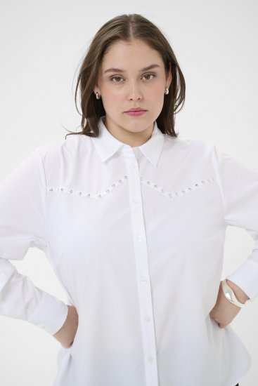 Kaffe Curve Janni Shirt Optical White - Paitapuserot - 