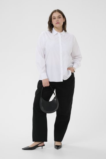 Kaffe Curve Janni Shirt Optical White - Paitapuserot - 