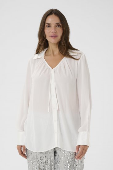 Kaffe Curve Gina Shirt White - Paitapuserot - 