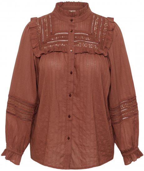Kaffe Curve Jessa Shirt Henna Brown - Puserot & tunikat - 
