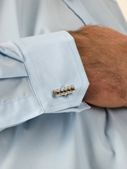 D555 Oliver Tahrankestävä Silitysvapaa Joustava Pitkähihainen Paita Taivaansininen - Kauluspaidat - Miesten isot kauluspaidat 2XL – 8XL