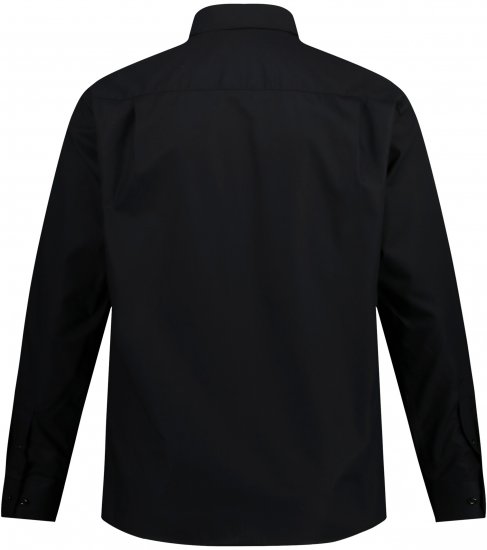 JP1880 Comfort Fit with Chest Pocket Shirt TALL Black - TALL kauluspaidat - 