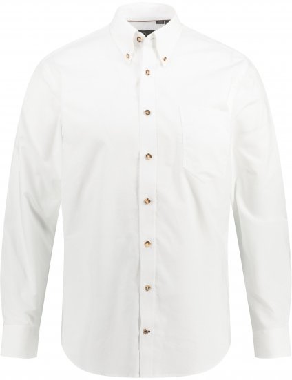 JP1880 Shirt Modern Fit Traditional Stag Horn White - Kauluspaidat - Miesten isot kauluspaidat 2XL – 8XL