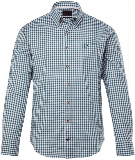 JP1880 Shirt Checked Traditional Long Sleeve Jade - Juhlapukeutuminen - Juhlapukeutuminen – Juhli tyylikkäästi ja mukavasti