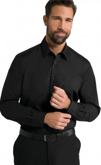 JP1880 Shirt Business Kent Collar Long Sleeve Black TALL - MIESTEN VAATTEET MT-6XLT - Pitkien miesten vaatteet