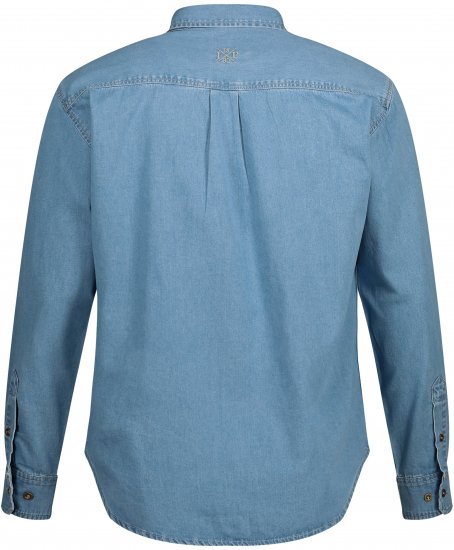 JP1880 Shirt Denim Long Sleeve Light Blue TALL - MIESTEN VAATTEET MT-6XLT - Pitkien miesten vaatteet