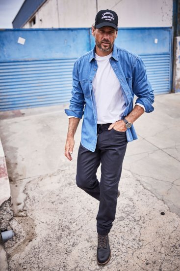 JP1880 Shirt Denim Long Sleeve Blue TALL - MIESTEN VAATTEET MT-6XLT - Pitkien miesten vaatteet