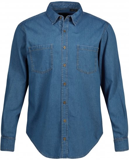 JP1880 Shirt Denim Long Sleeve Blue TALL - MIESTEN VAATTEET MT-6XLT - Pitkien miesten vaatteet
