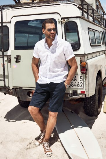 JP1880 Business Modern Fit Short Sleeve Shirt TALL Off-White - TALL kauluspaidat - 